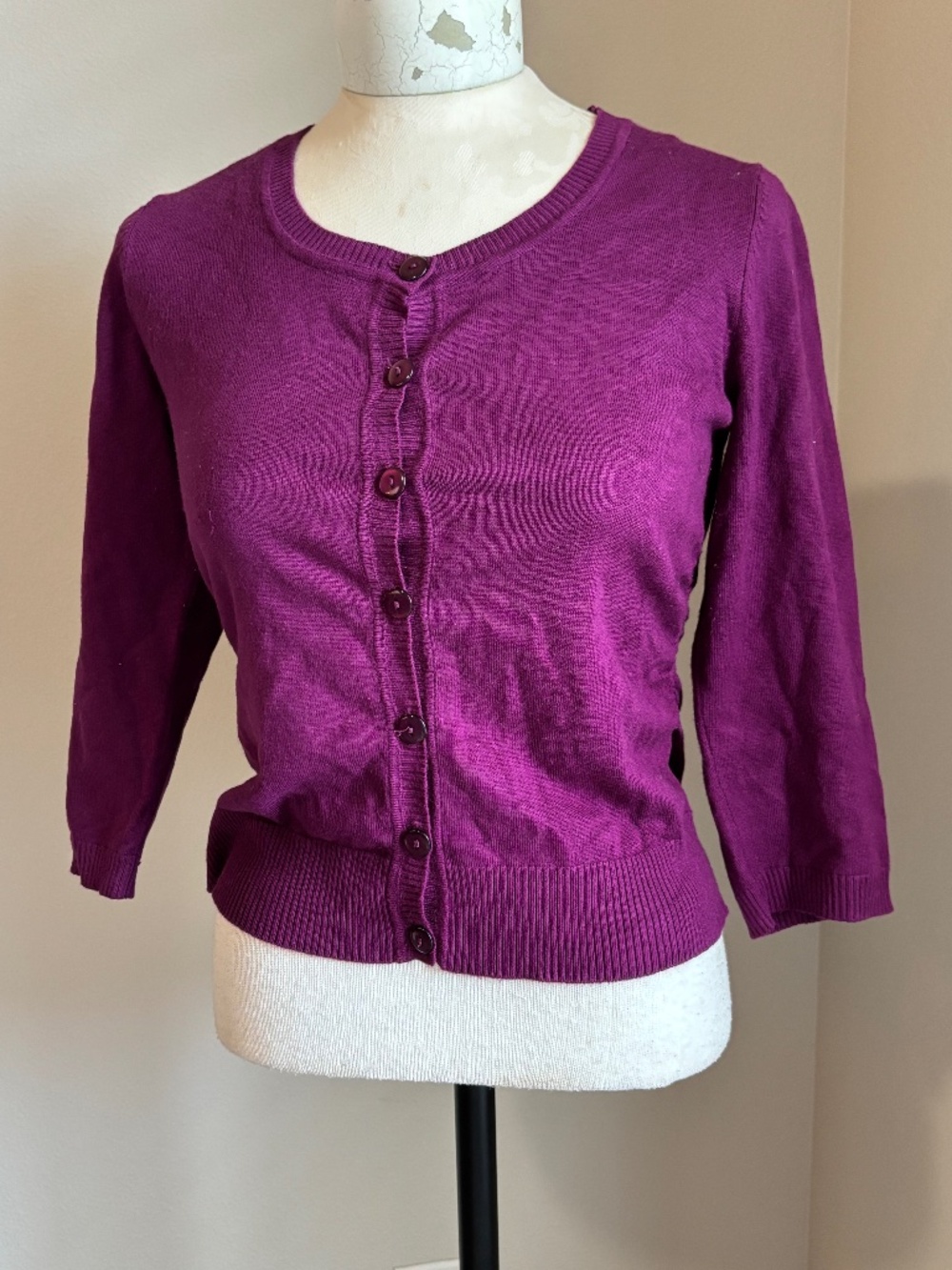 Purple classy cardigan blouse